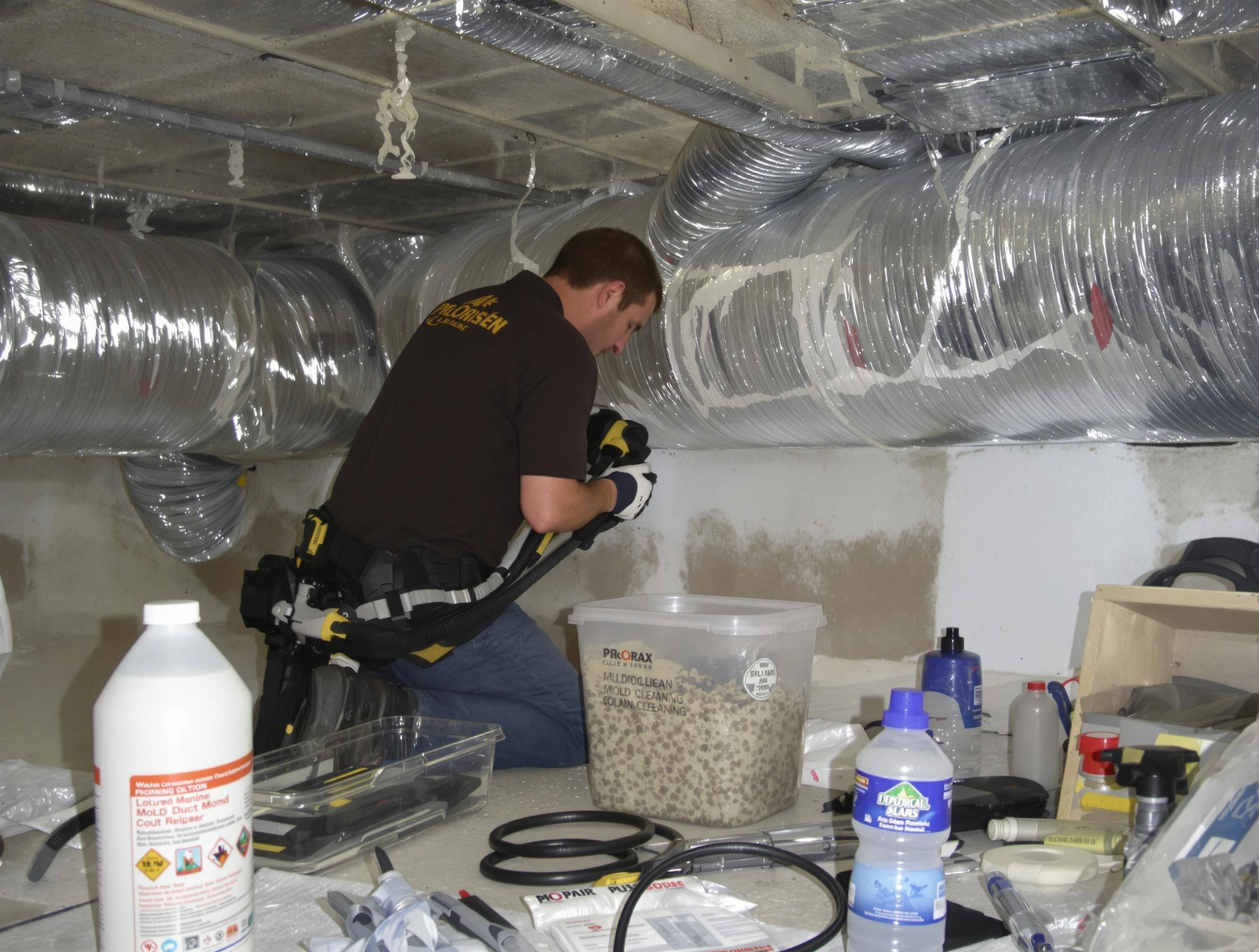 Cottondale Air Duct Cleaning specialist performing professional mold removal from air ducts in Cottondale